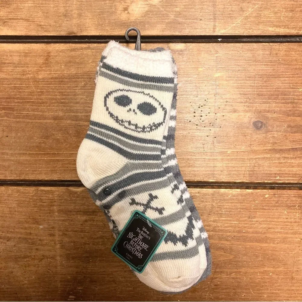 Nightmare Before Christmas Cozy Socks 2 Pair NWT Slipper Socks Jack Skellington